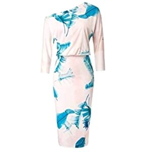 Women's One Shoulder Floral 🌸Midi Dress
